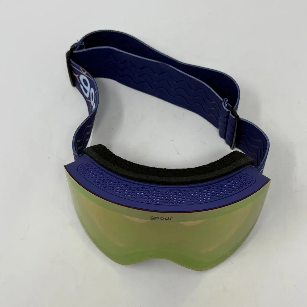 Goodr Snow Goggles Purple Pink Mirrored Yellow Interchangeable Lens Ski Board